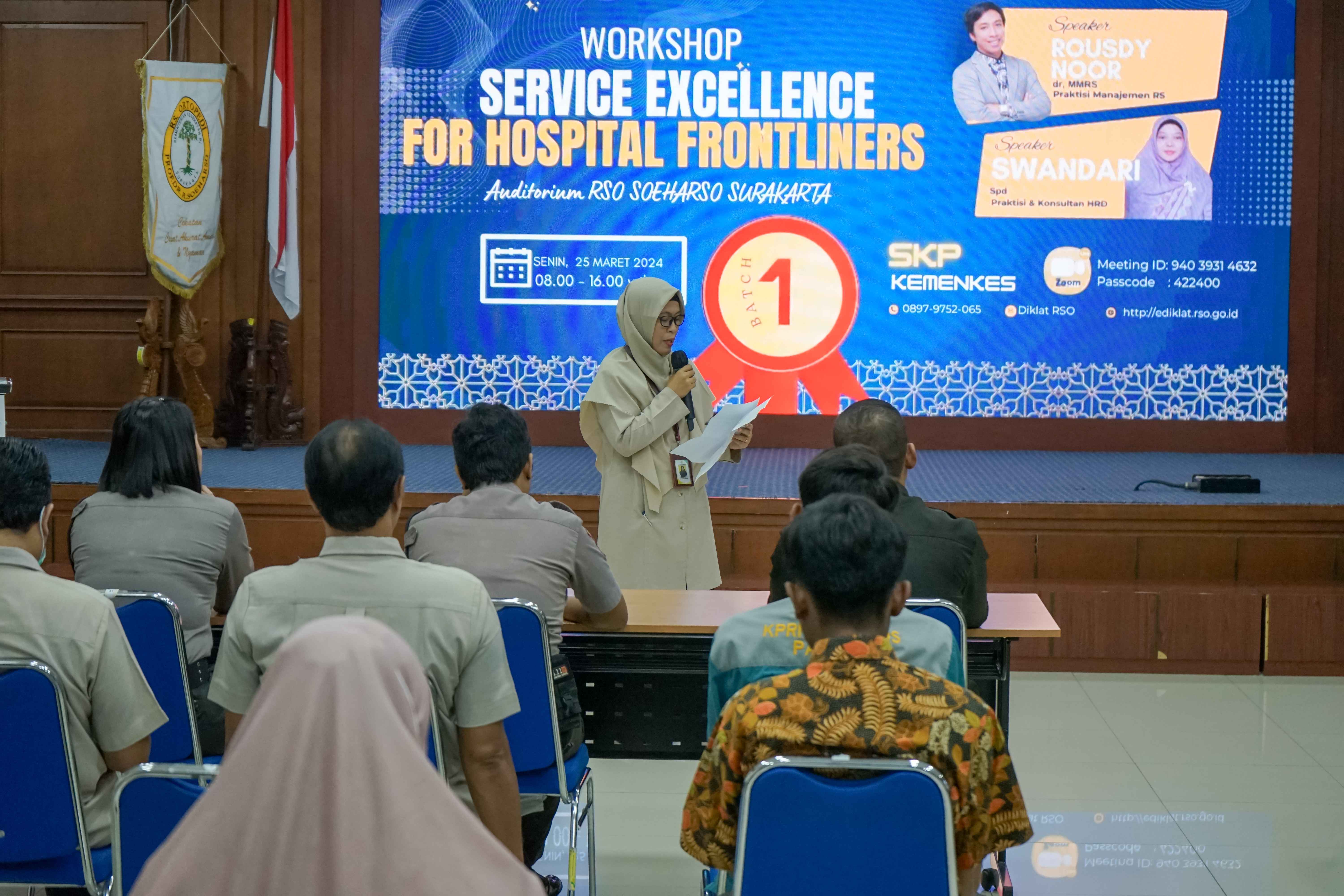Workshop Service Excellence For Hospital Frontliner