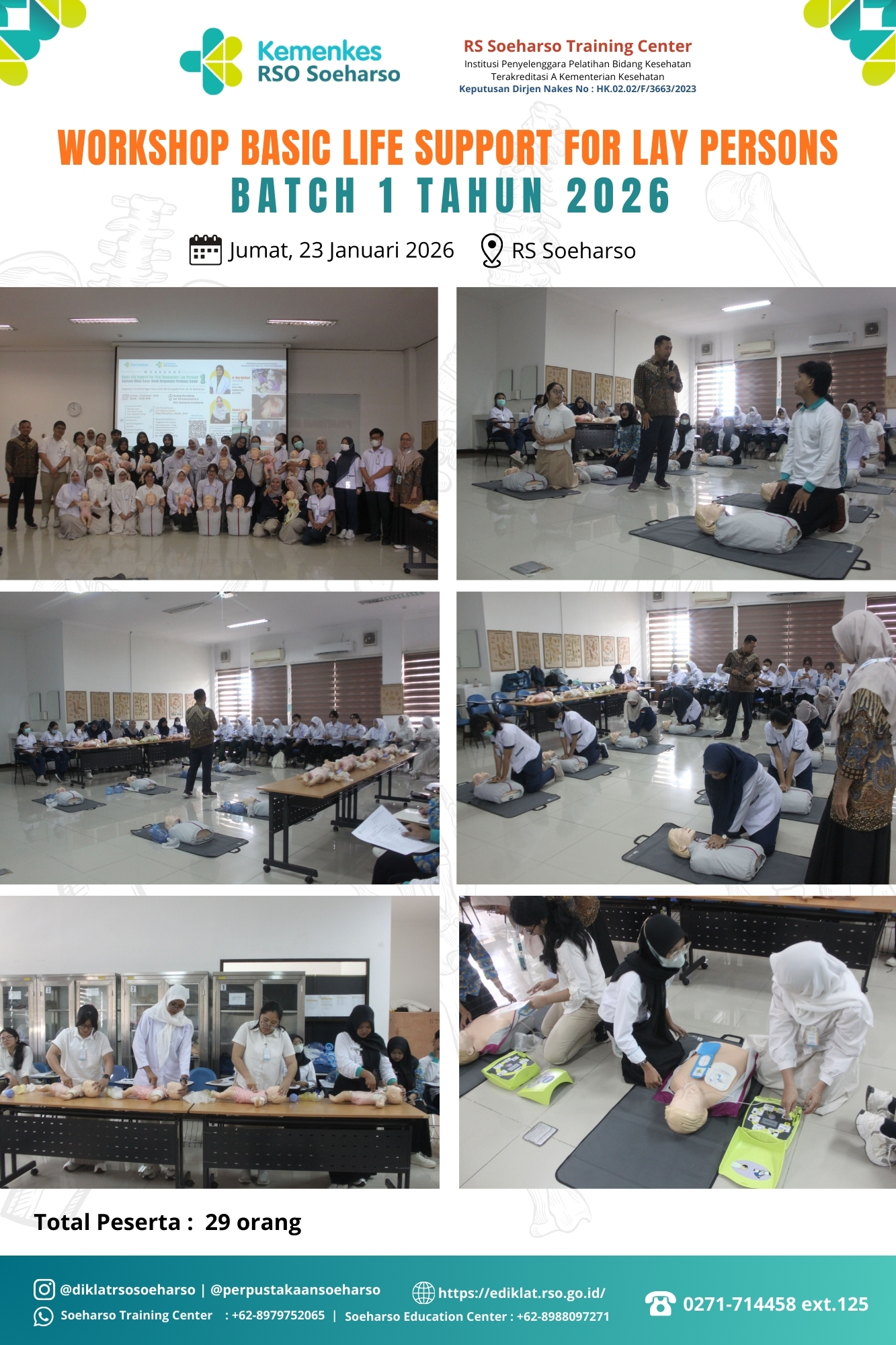 Workshop Basic Life Support For First Responden/Lay Person Batch 1 Tahun 2026