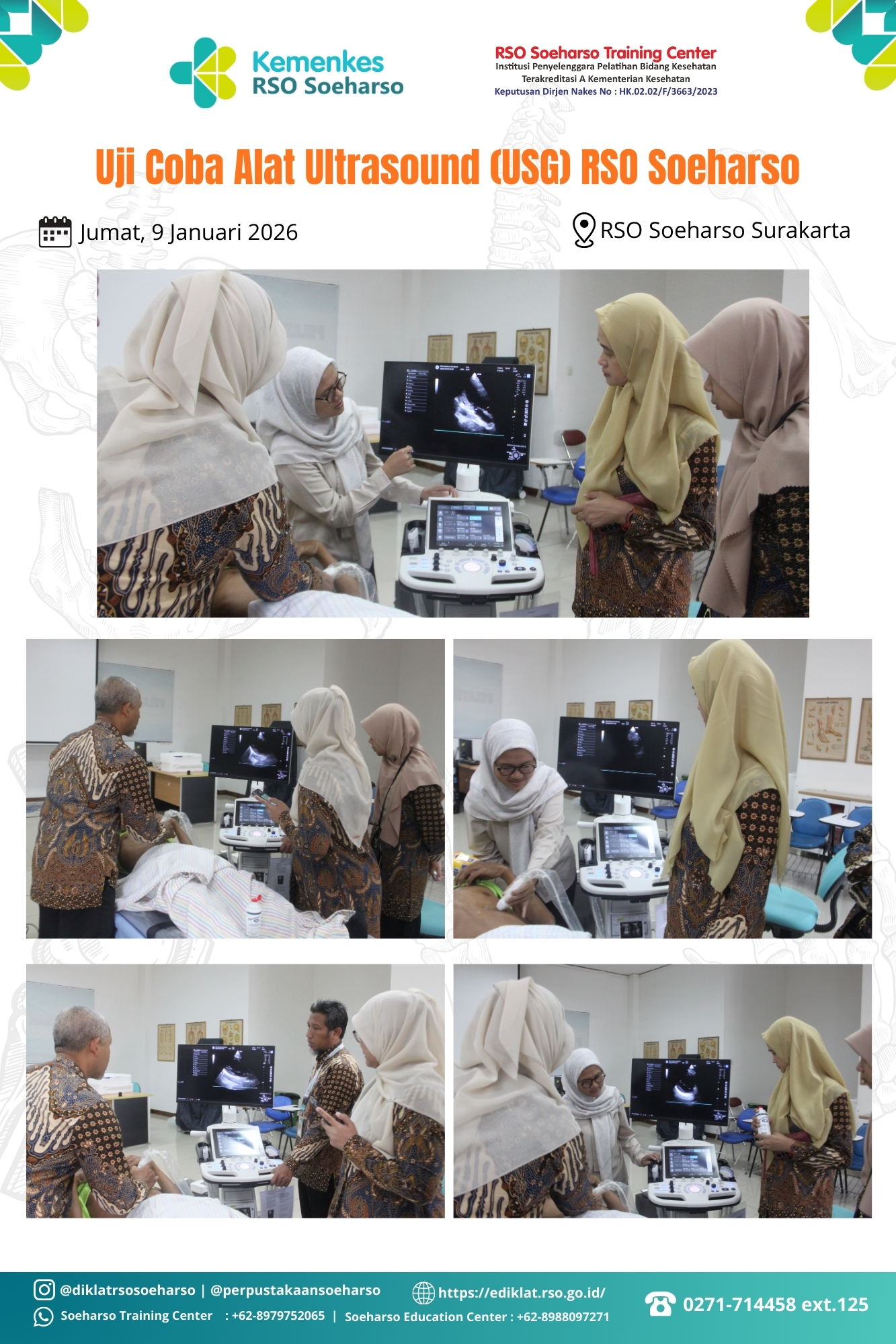 Ujicoba Alat USG RSO Soeharso