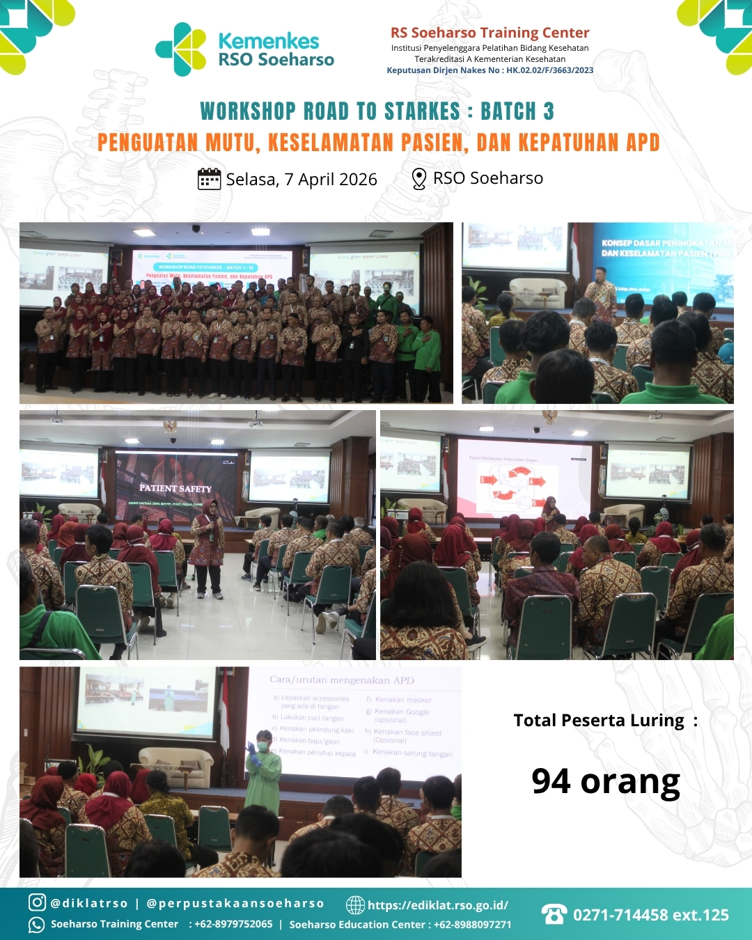Workshop Road to Starkes batch 3-4 RSO Soeharso