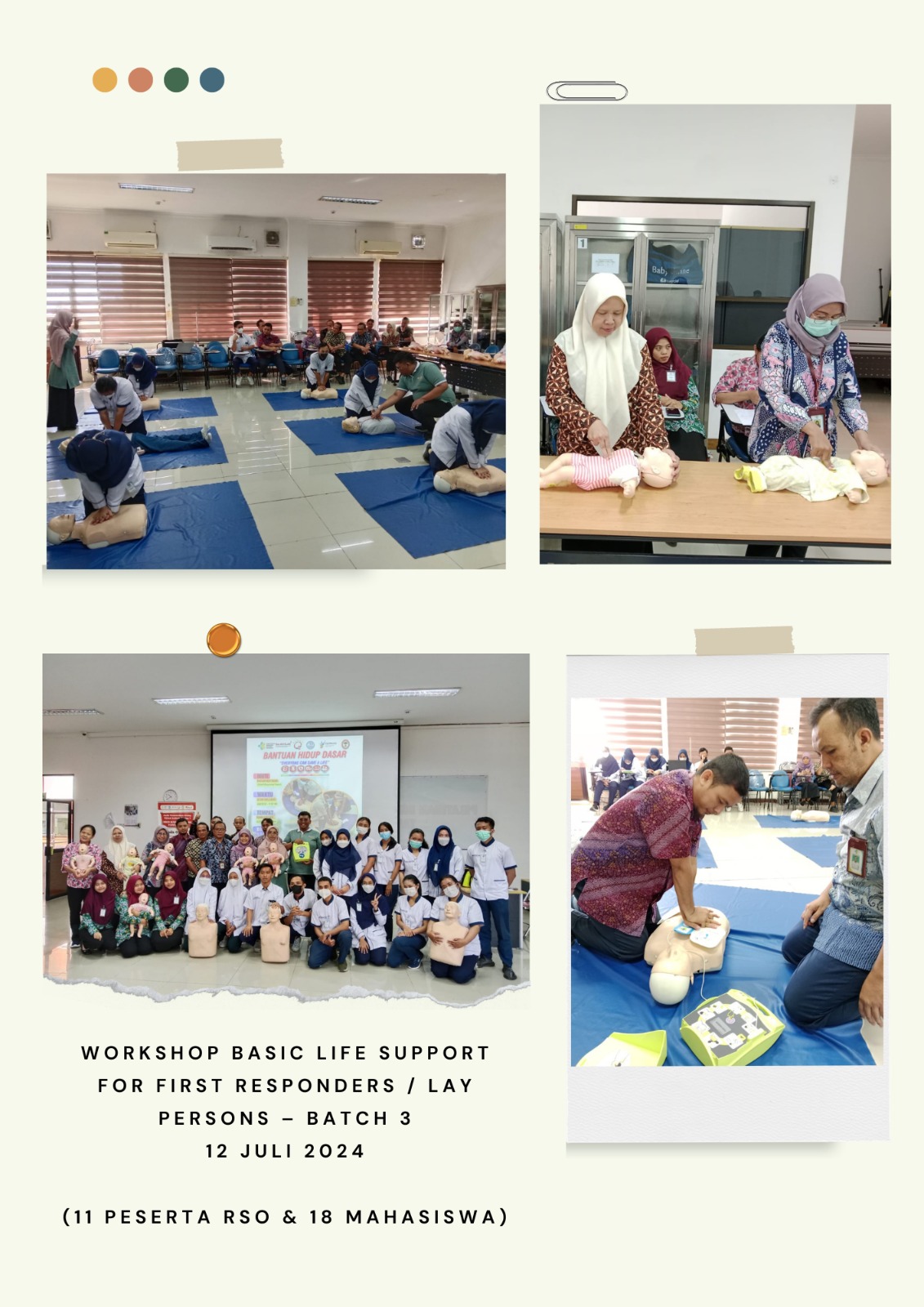 Workshop Basic Life Support For First Responders/Lay Persons (Batch 1 - Batch 4)