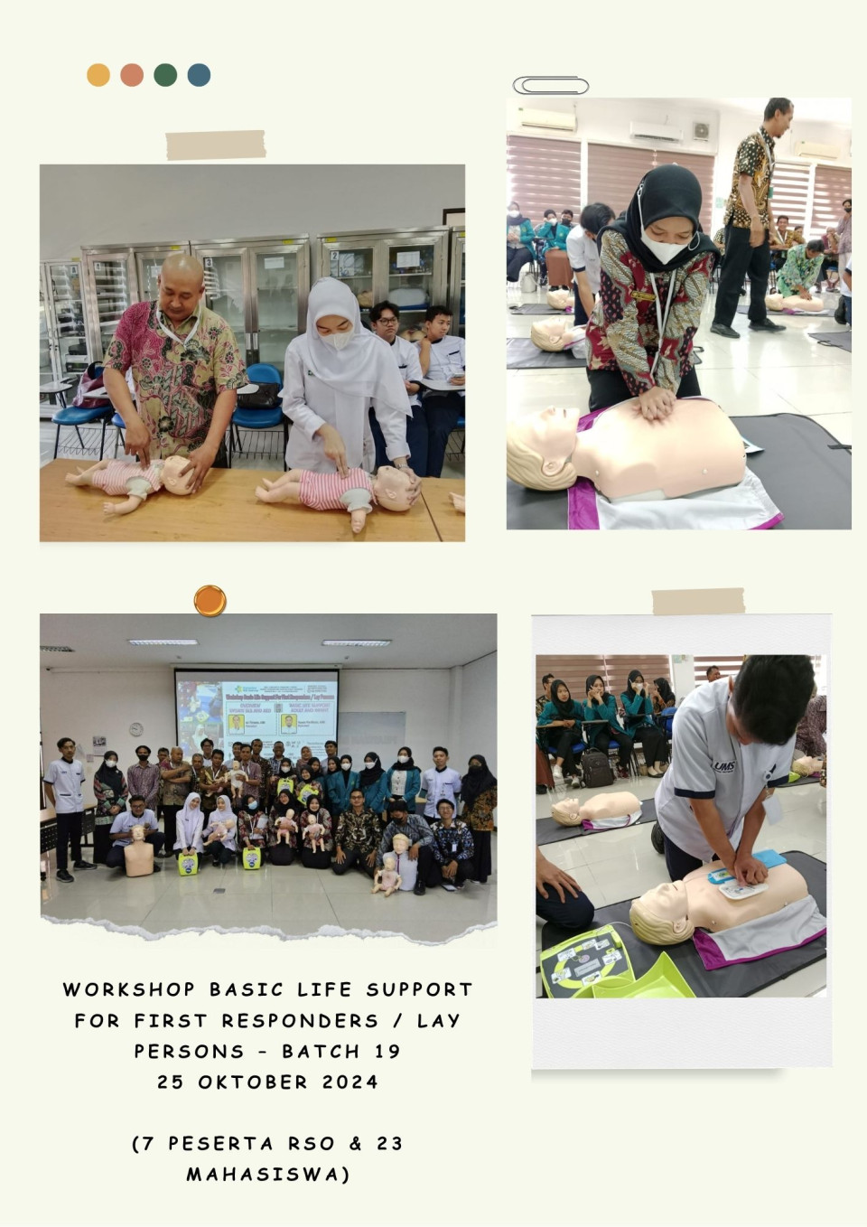 Workshop Basic Life Support For First Responders/Lay Persons (Batch 17 - Batch 20)