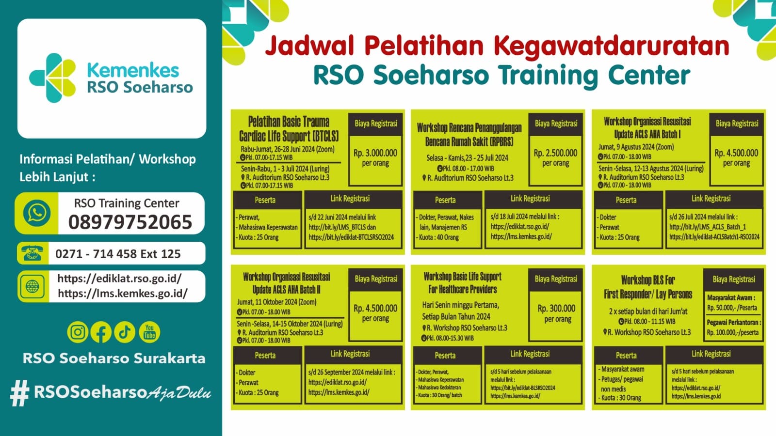 Pelatihan Kegawatdaruratan RSO Soeharso Training Center
