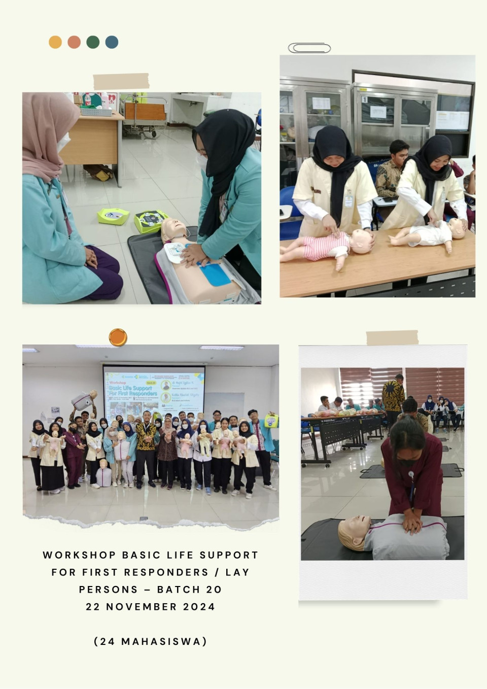 Workshop Basic Life Support For First Responders/Lay Persons (Batch 17 - Batch 20)