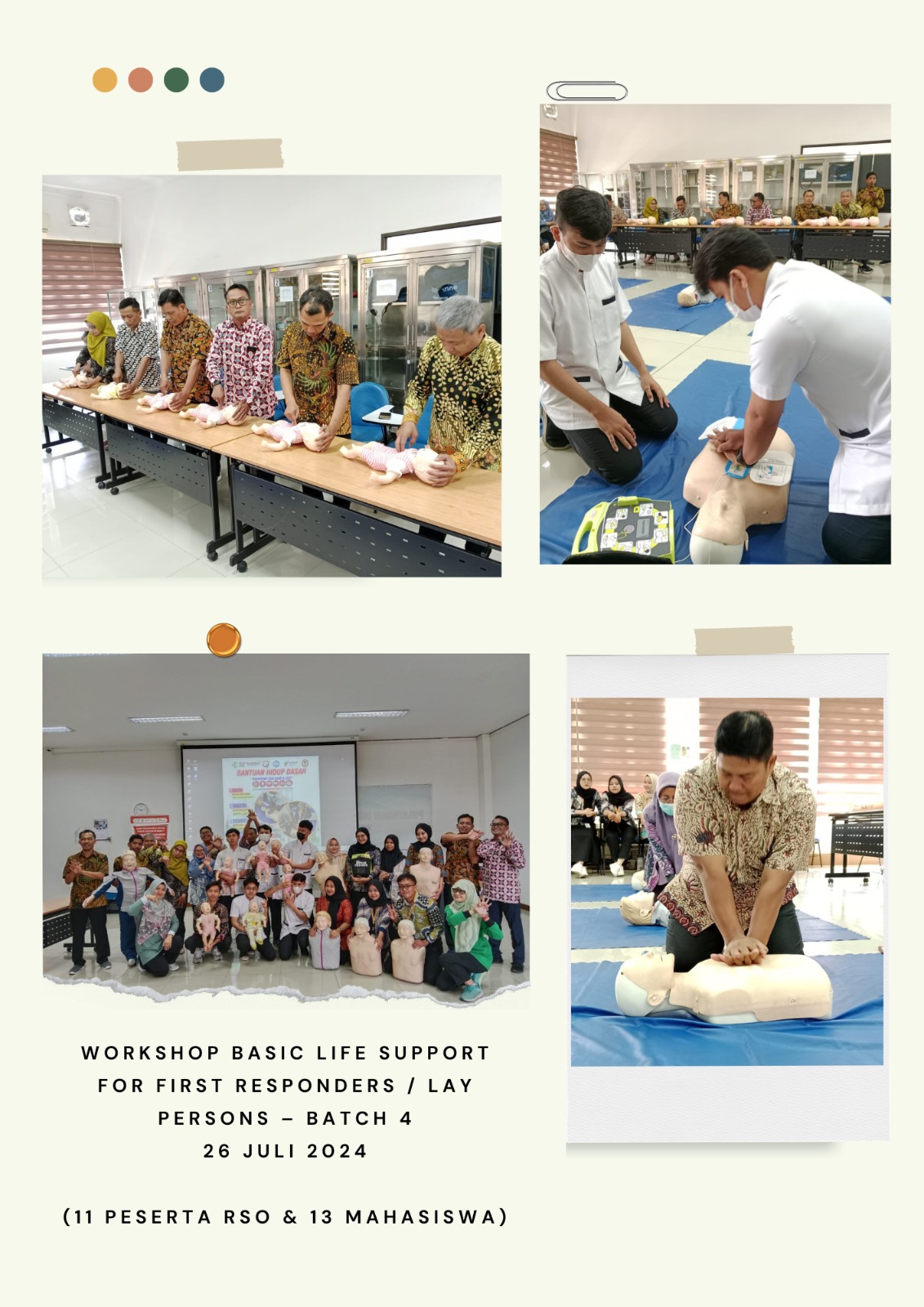 Workshop Basic Life Support For First Responders/Lay Persons (Batch 1 - Batch 4)