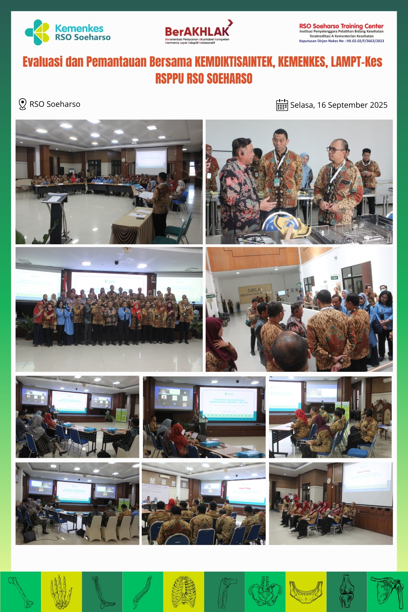 Evaluasi dan Pemantauan Bersama KEMDIKTISAINTEK, KEMENKES, LAMPT-Kes  RSPPU RSO SOEHARSO