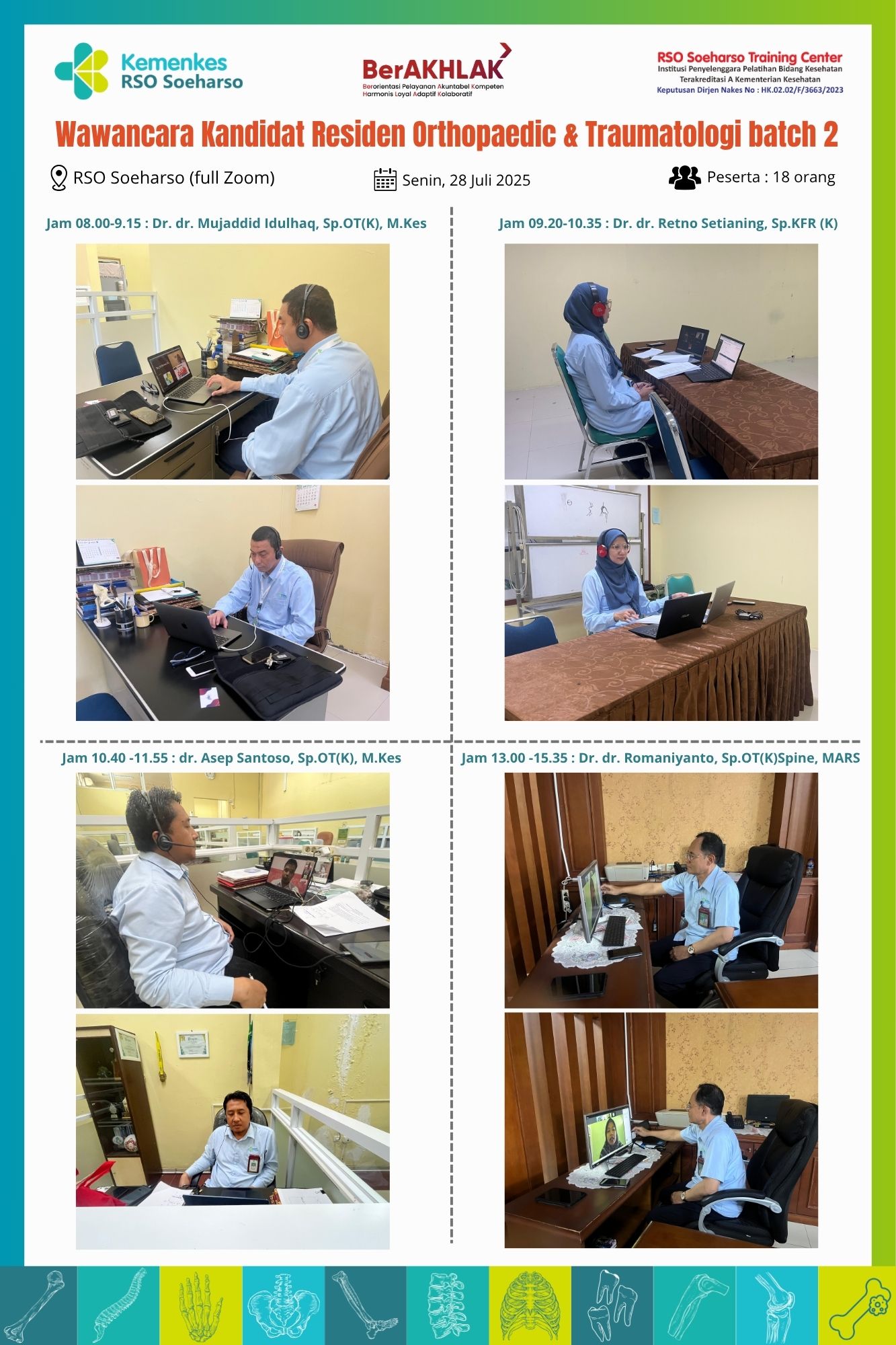 Wawancara Kandidat Residen Orthopaedic & Traumatologi batch 2
