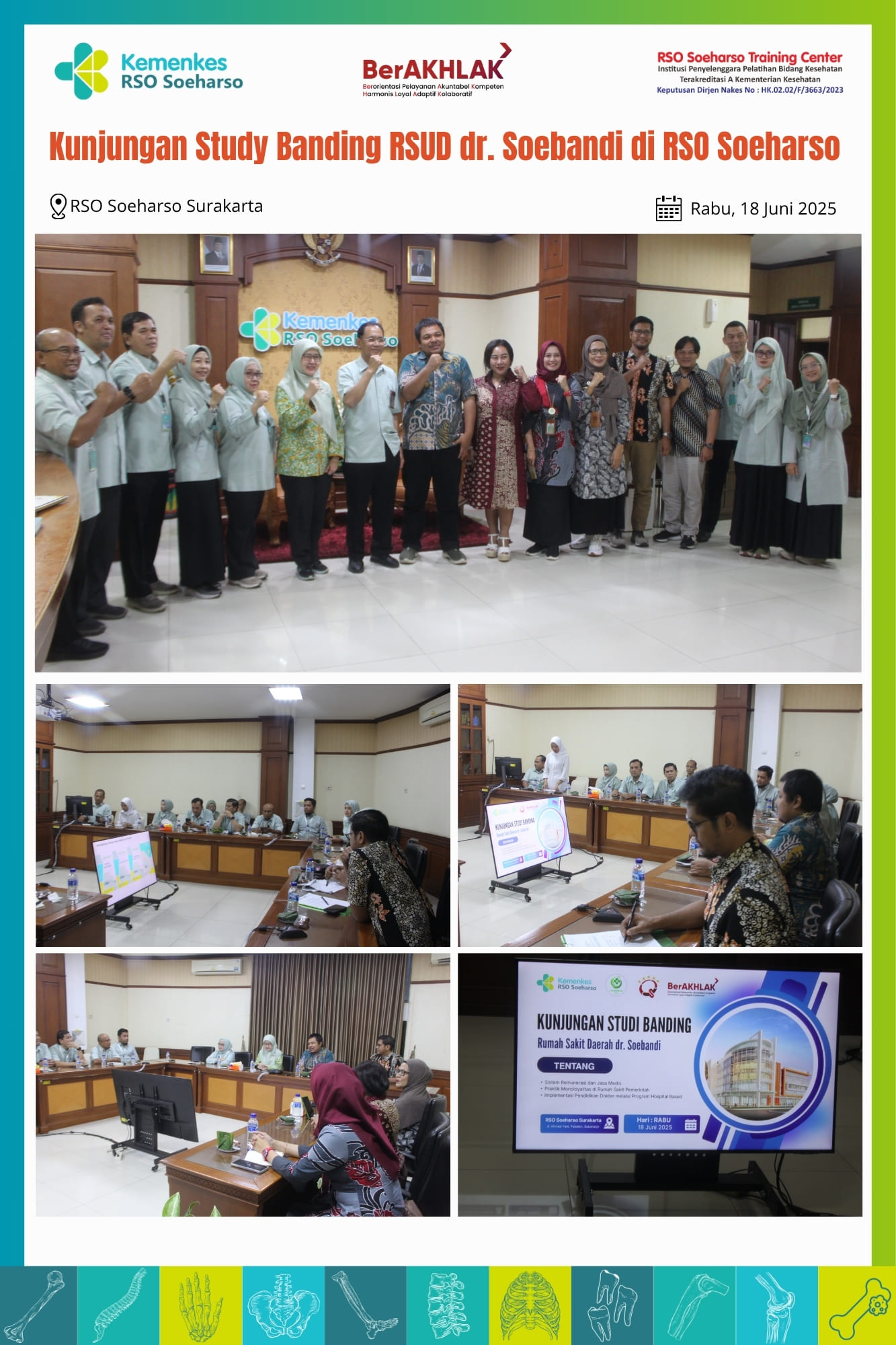 Kunjungan Study Banding RSUD dr. Soebandi di RSO Soeharso