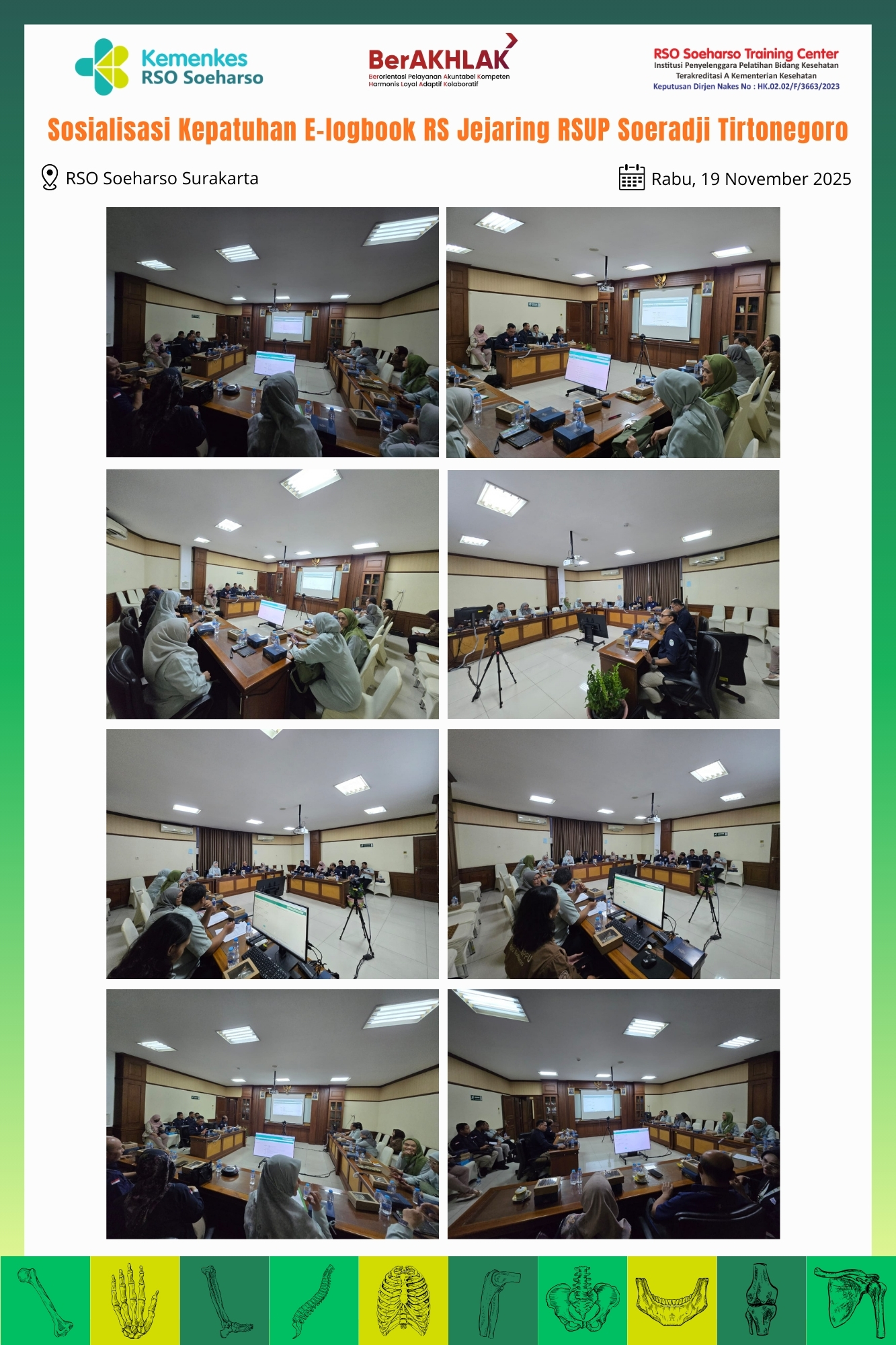 Sosialisasi Kepatuhan E-logbook RS Jejaring RSUP Soeradji Tirtonegoro