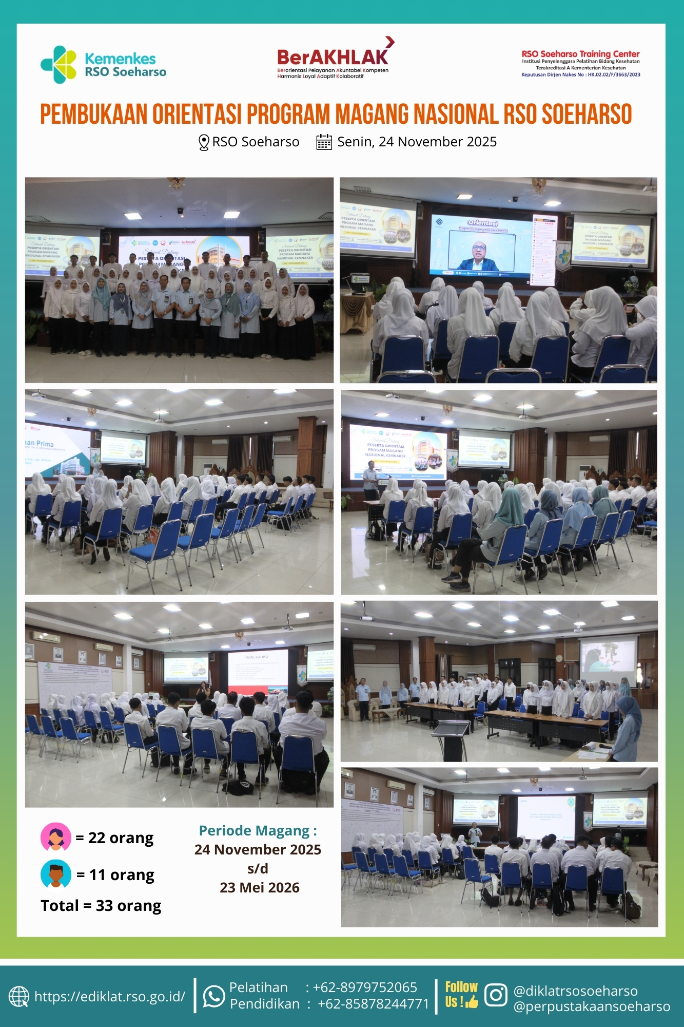 Pembukaan Orientasi Program Magang Nasional RSO Soeharso