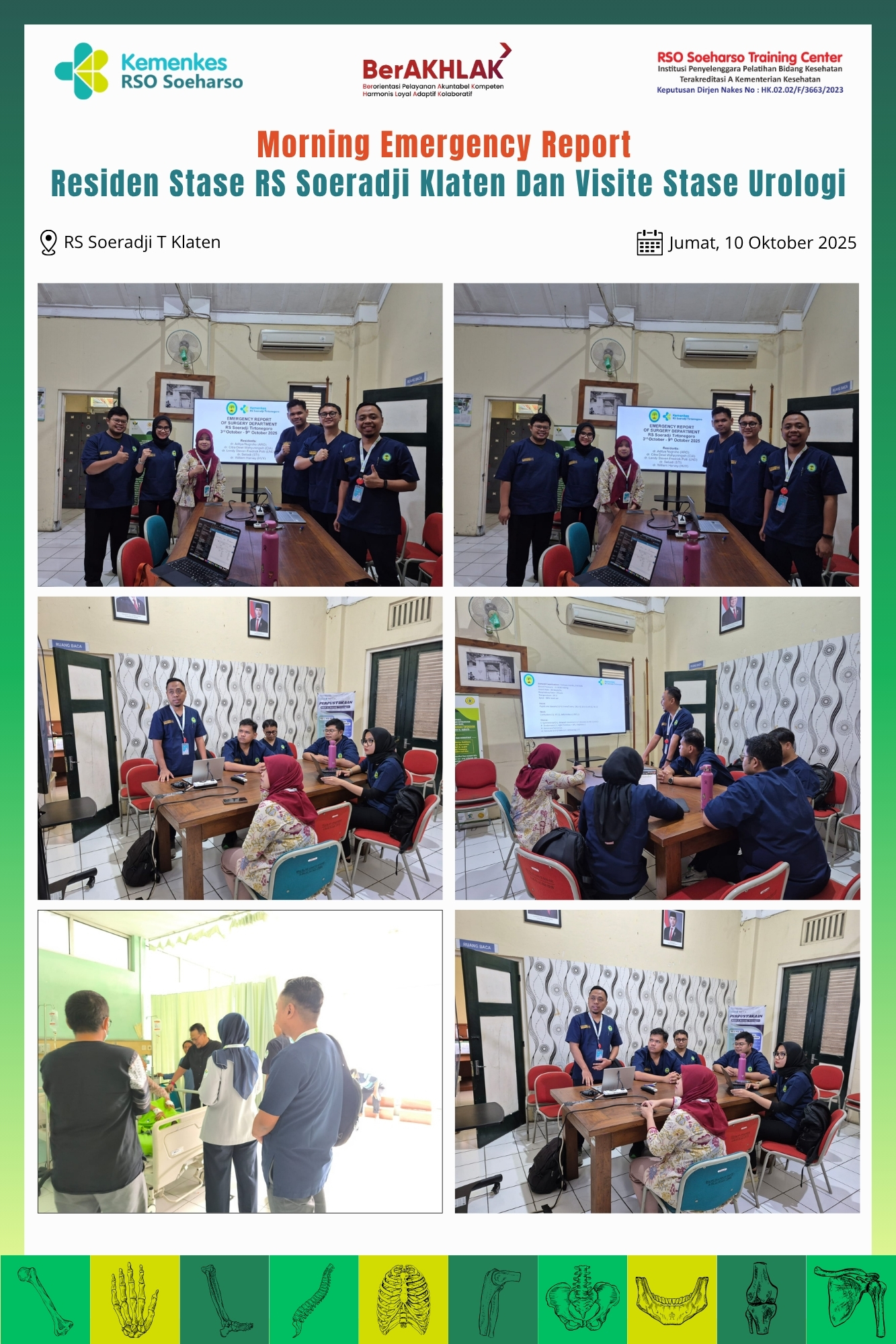 Morning Emergency Report Residen Stase RS Soeradji Klaten Dan Visite Stase Urologi