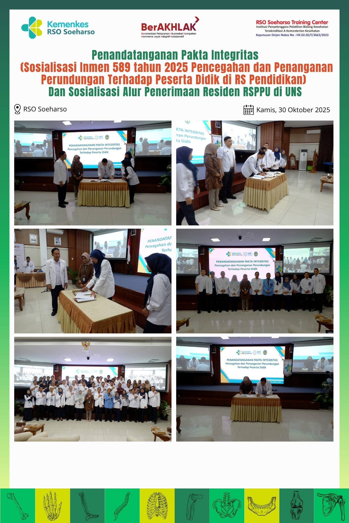 Penandatanganan Pakta Integritas di RSO Soeharso