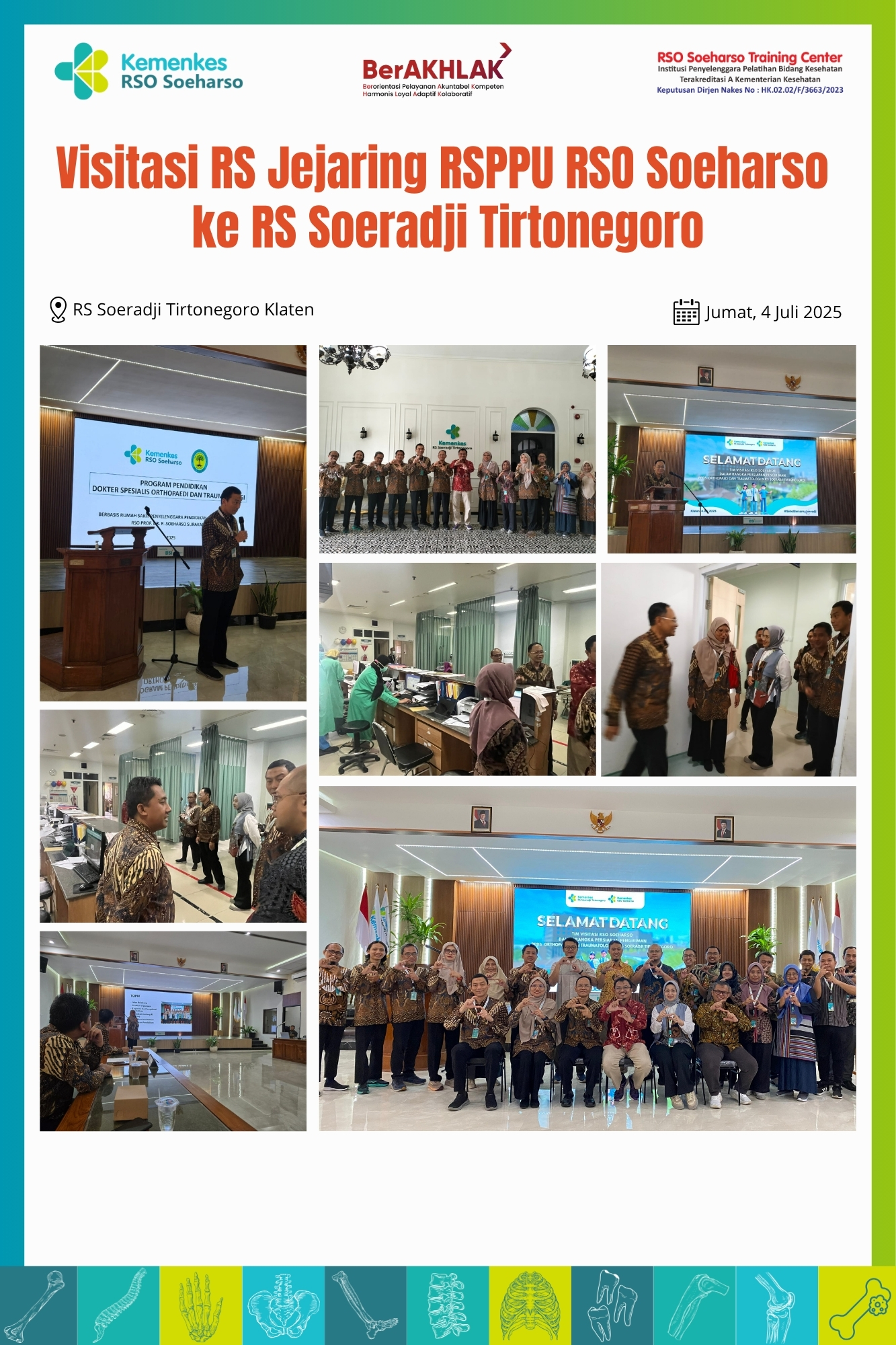 Visitasi RS Jejaring RSPPU RSO Soeharso  ke RS Soeradji Tirtonegoro