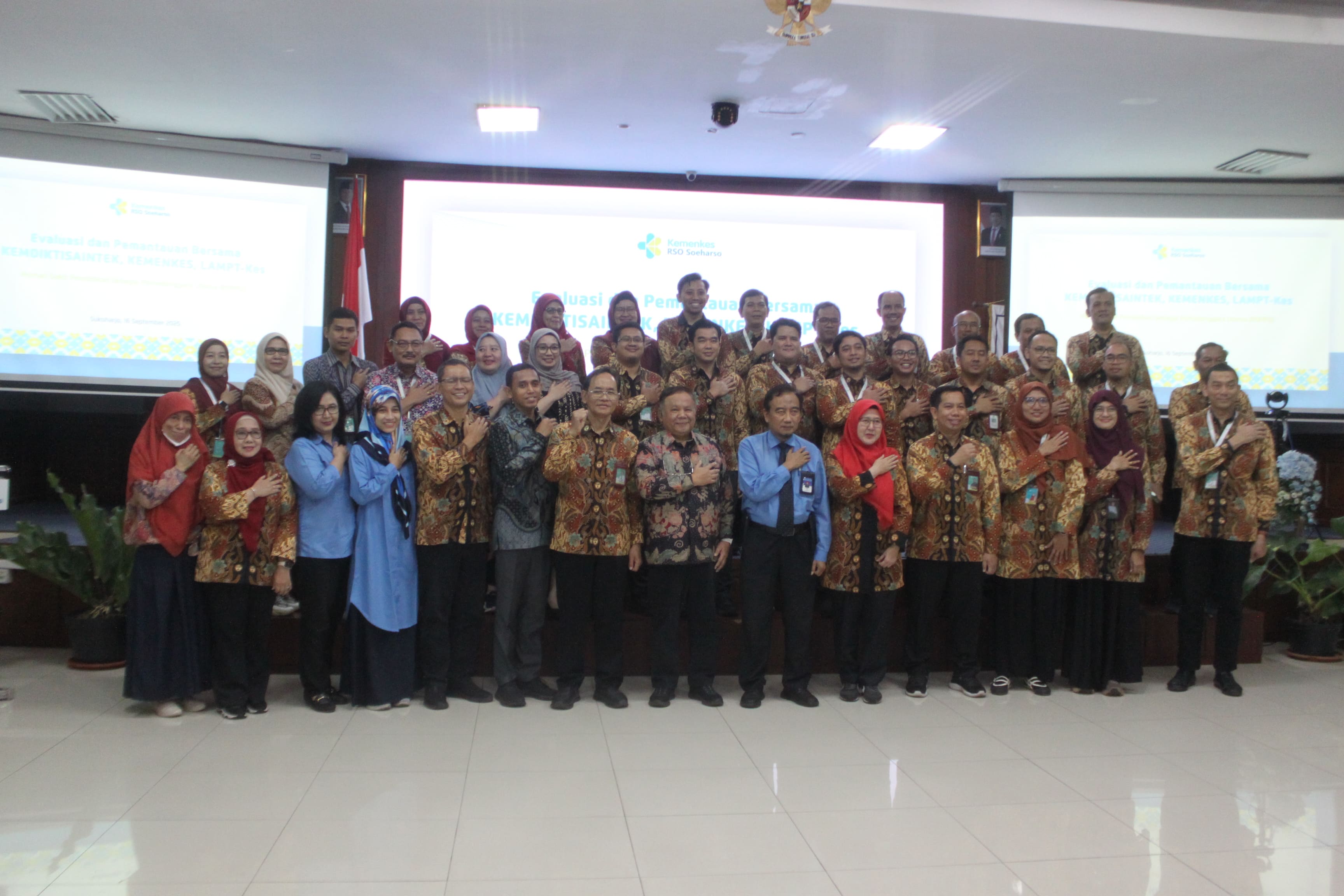 Evaluasi dan Pemantauan Bersama KEMDIKTISAINTEK, KEMENKES, LAMPT-Kes  RSPPU RSO SOEHARSO